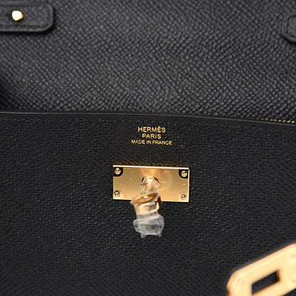 Hermes Epsom Kelly Wallet To Go Black 5 of 6