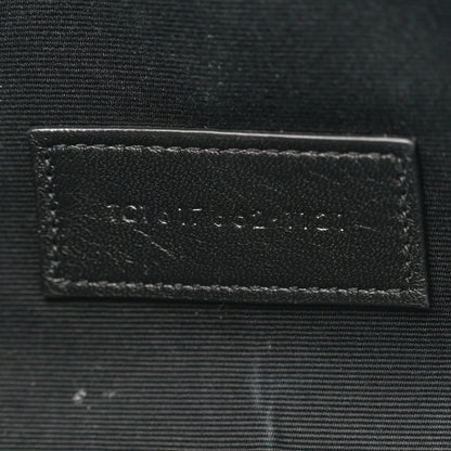 Saint Laurent Grain De Poudre Matelasse Chevron Monogram Cassandre Flap Pouch Black 7 of 10