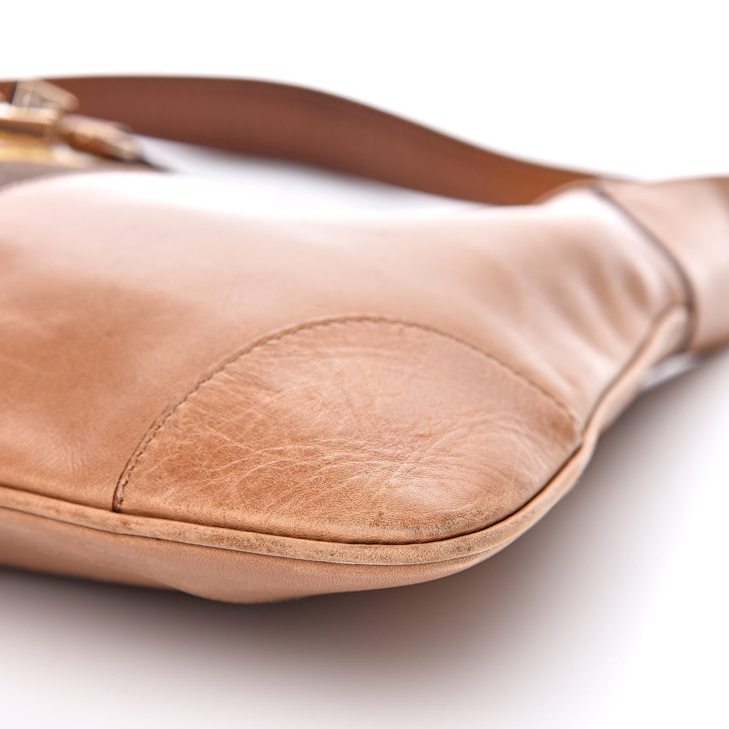 Gucci Calfskin Web Lobster Clasp Lock Jackie O Hobo Brown 10 of 18
