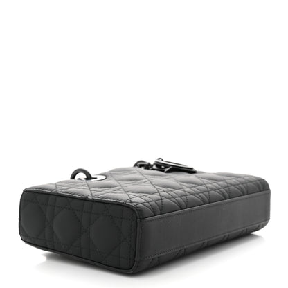 Christian Dior Ultra Matte Calfskin Cannage Medium Lady D-Joy Black 4 of 10