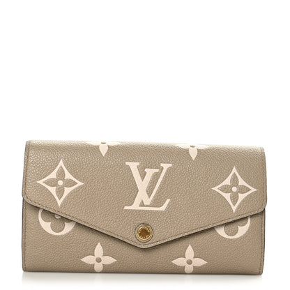 Louis Vuitton Empreinte Monogram Giant Sarah Wallet Tourterelle Creme 1 of 8