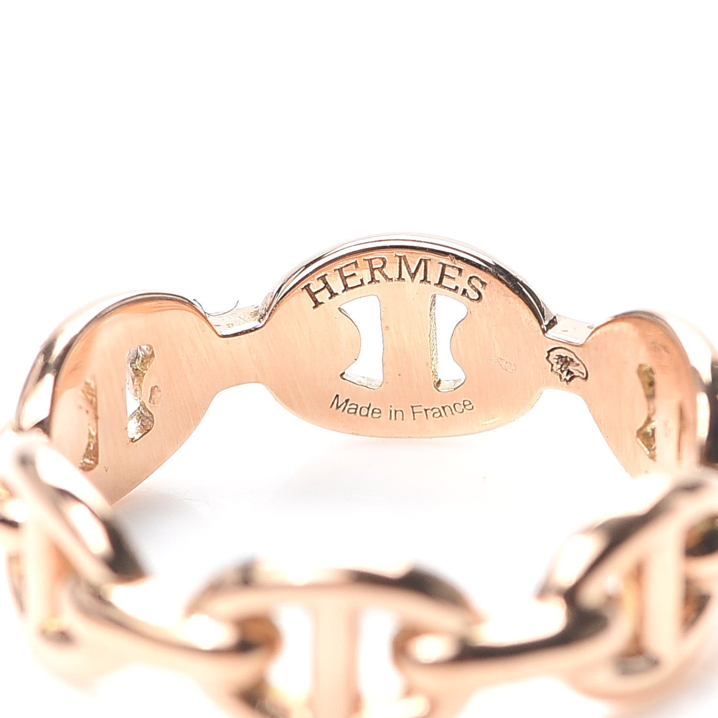 18K Rose Gold PM Chaine D'Ancre Enchainee Ring 51 5.75