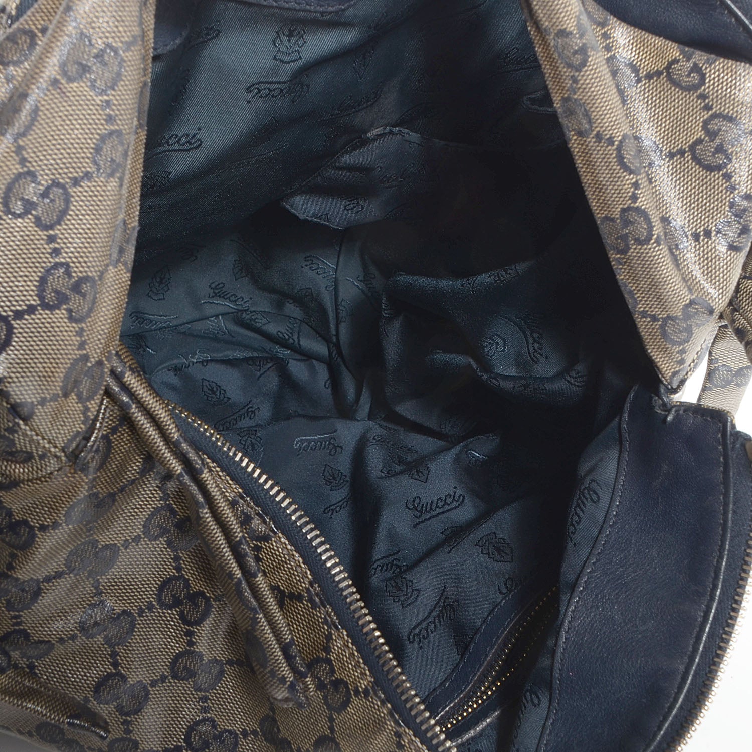Gucci Crystal Monogram Medium Hysteria Hobo Navy Blue 5 of 7