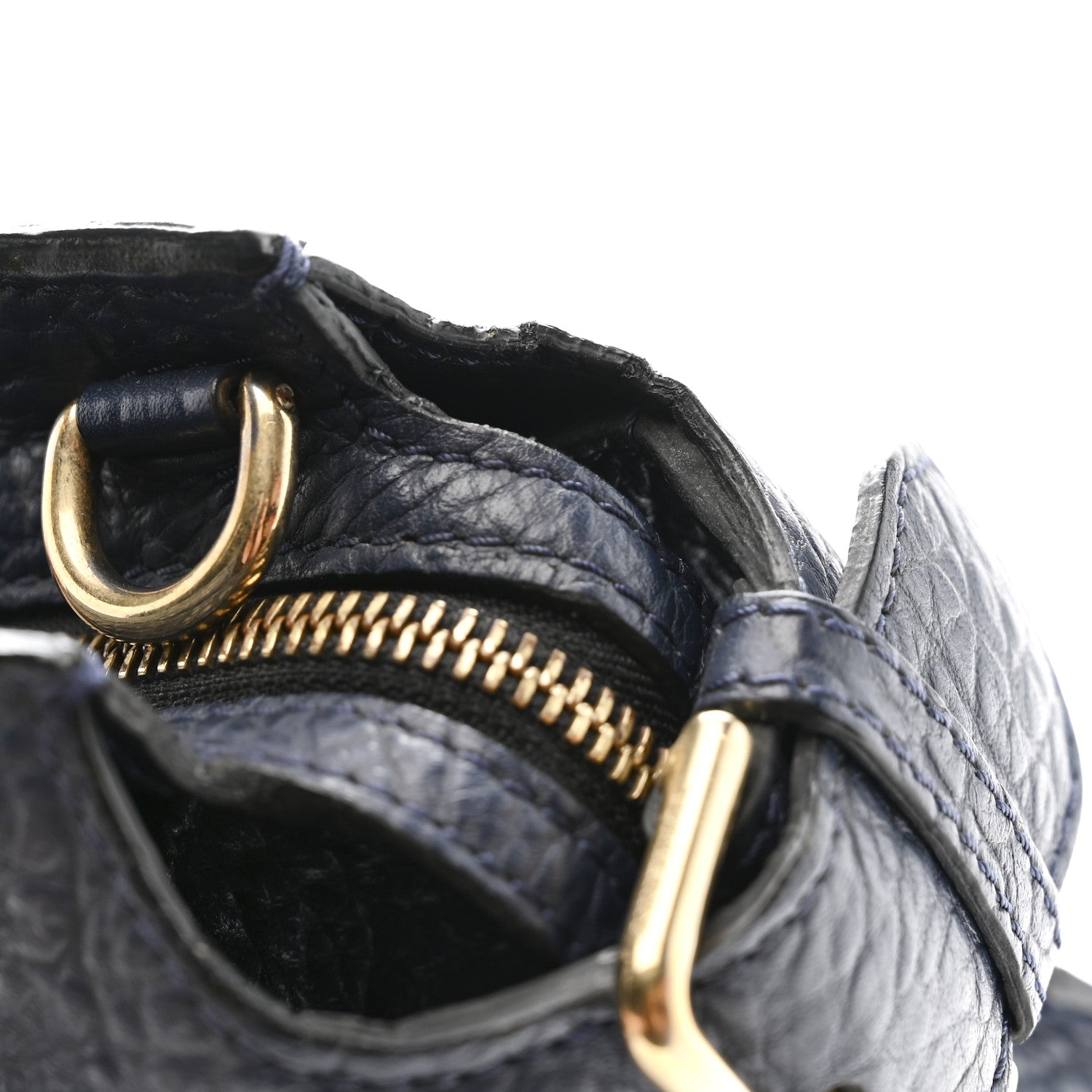 Burberry Signature Grain Small Clifton Bag Navy Blue 11 of 14