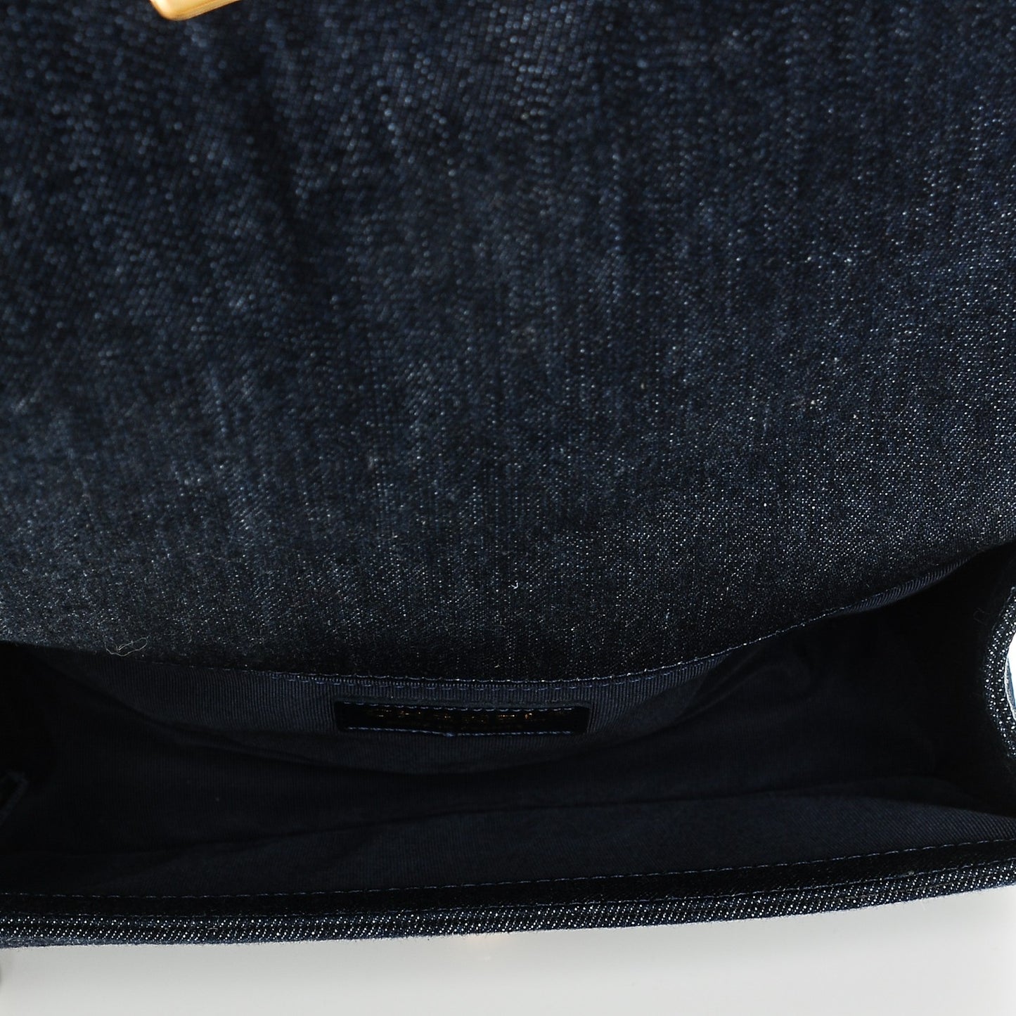 Tweed Denim Medium Boy Flap Navy Blue