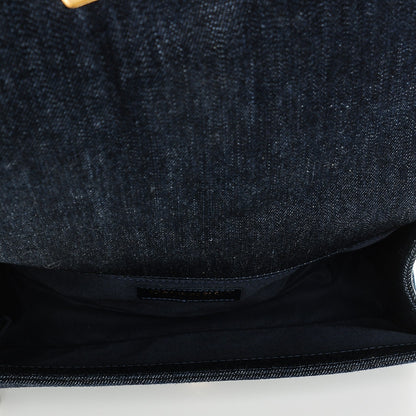 Chanel Tweed Denim Medium Boy Flap Navy Blue 5 of 7