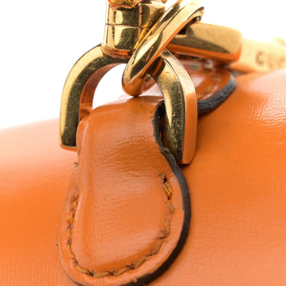 Gucci Boarded Dyana Lux Calfskin Web Mini Bamboo 1947 Top Handle Bag Marigold Yellow 12 of 13