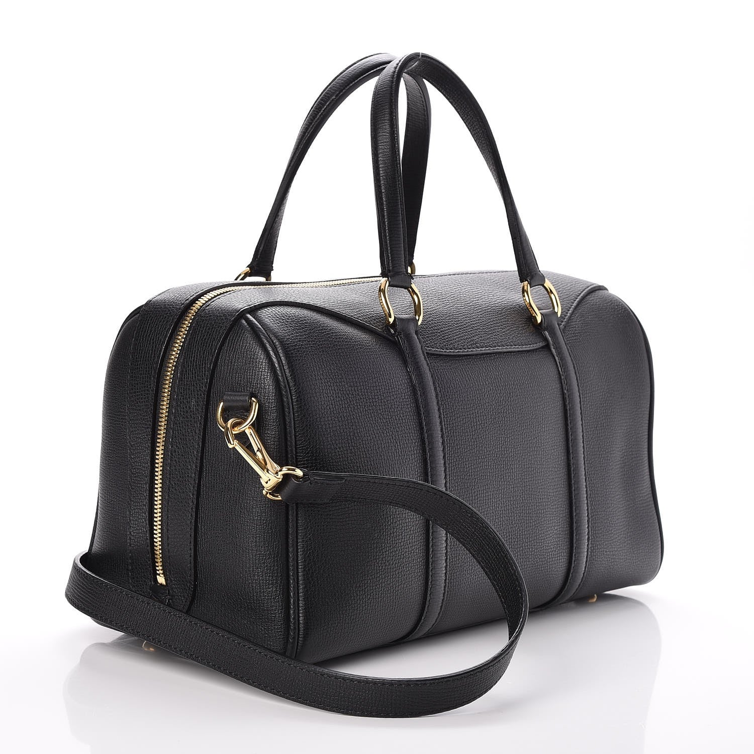 Burberry Derby Calfskin Medium Alchester Bowling Bag Black 3 of 10