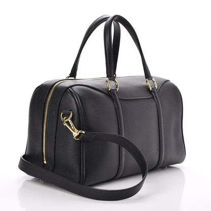 Burberry Derby Calfskin Medium Alchester Bowling Bag Black 3 of 10