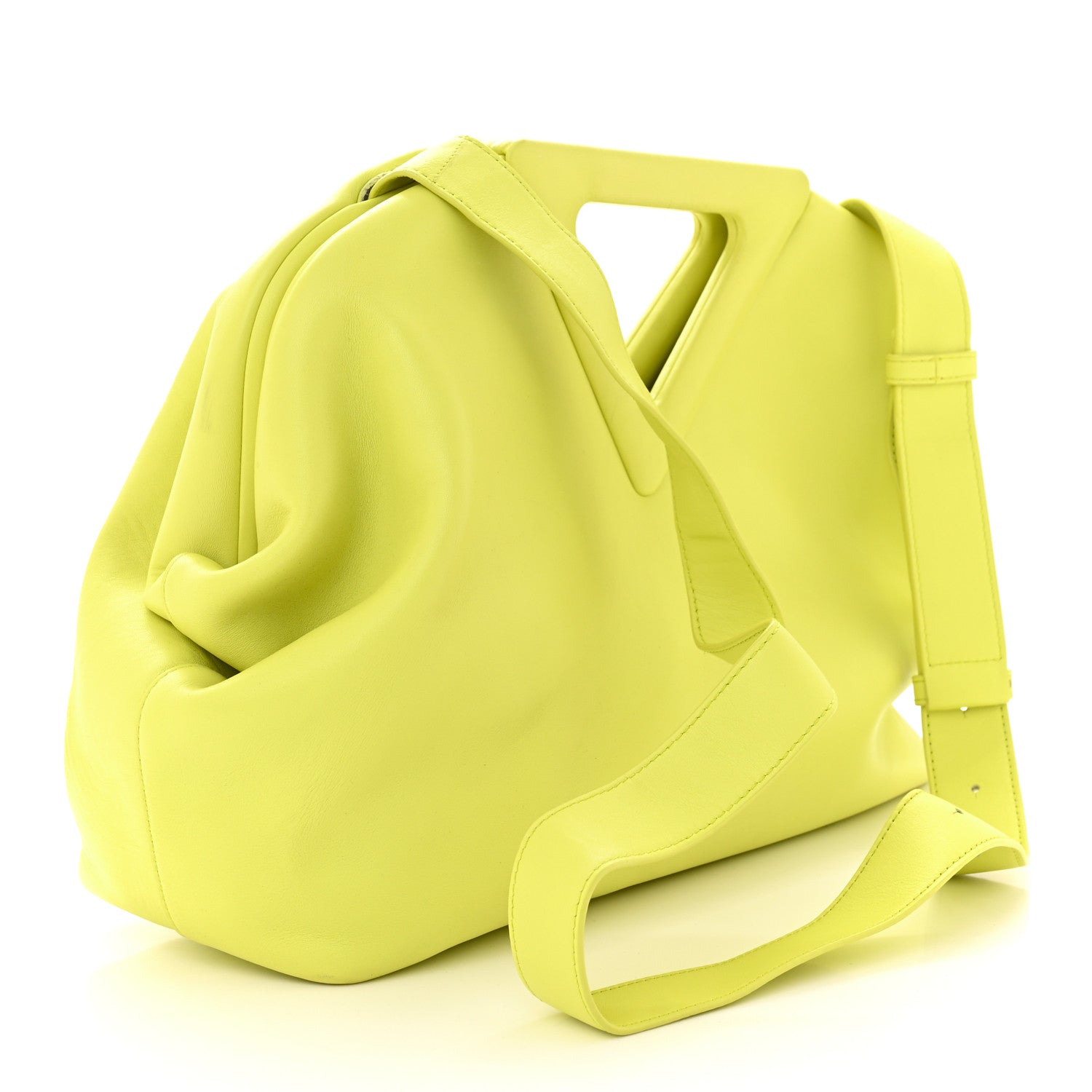 Bottega Veneta Calfskin Medium The Point Triangle Bag Seagrass 3 of 16