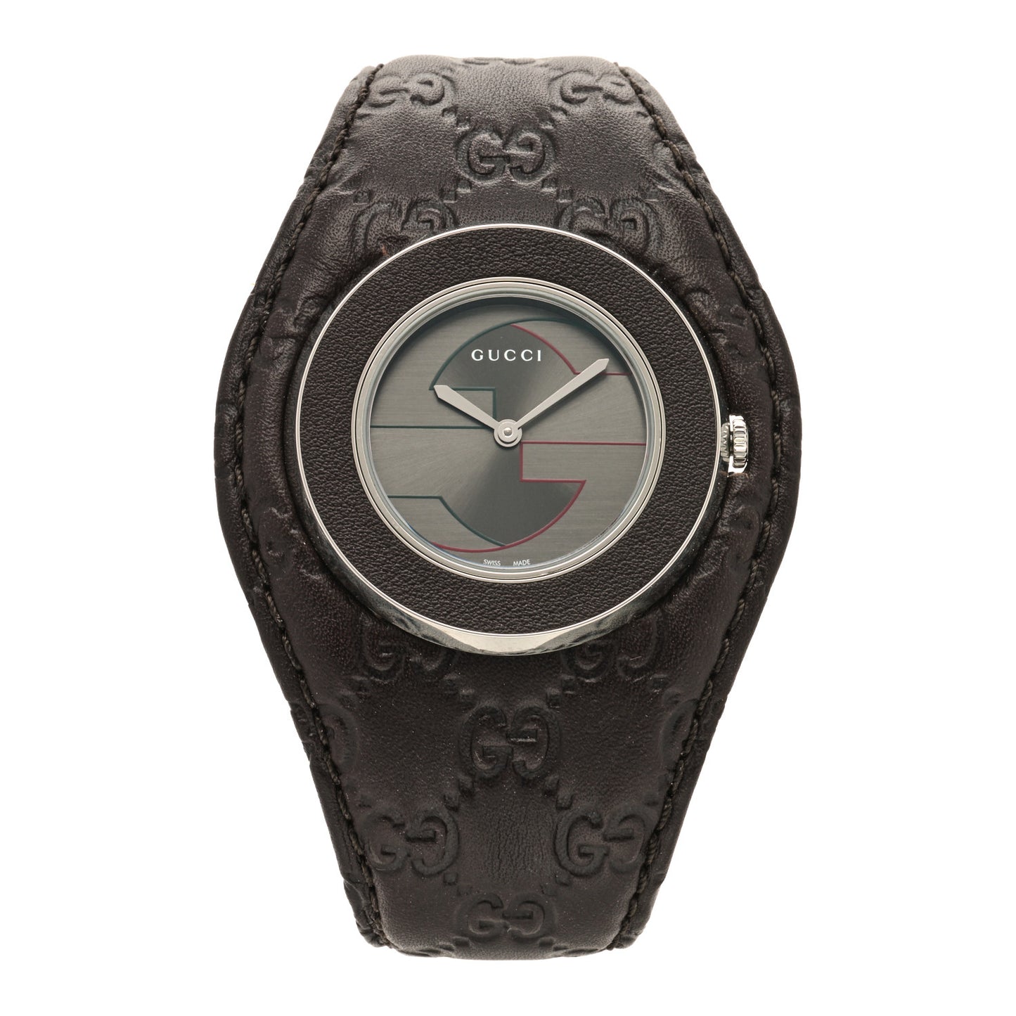 Stainless Steel Calfskin 36mm U-Play Quartz Watch Brown