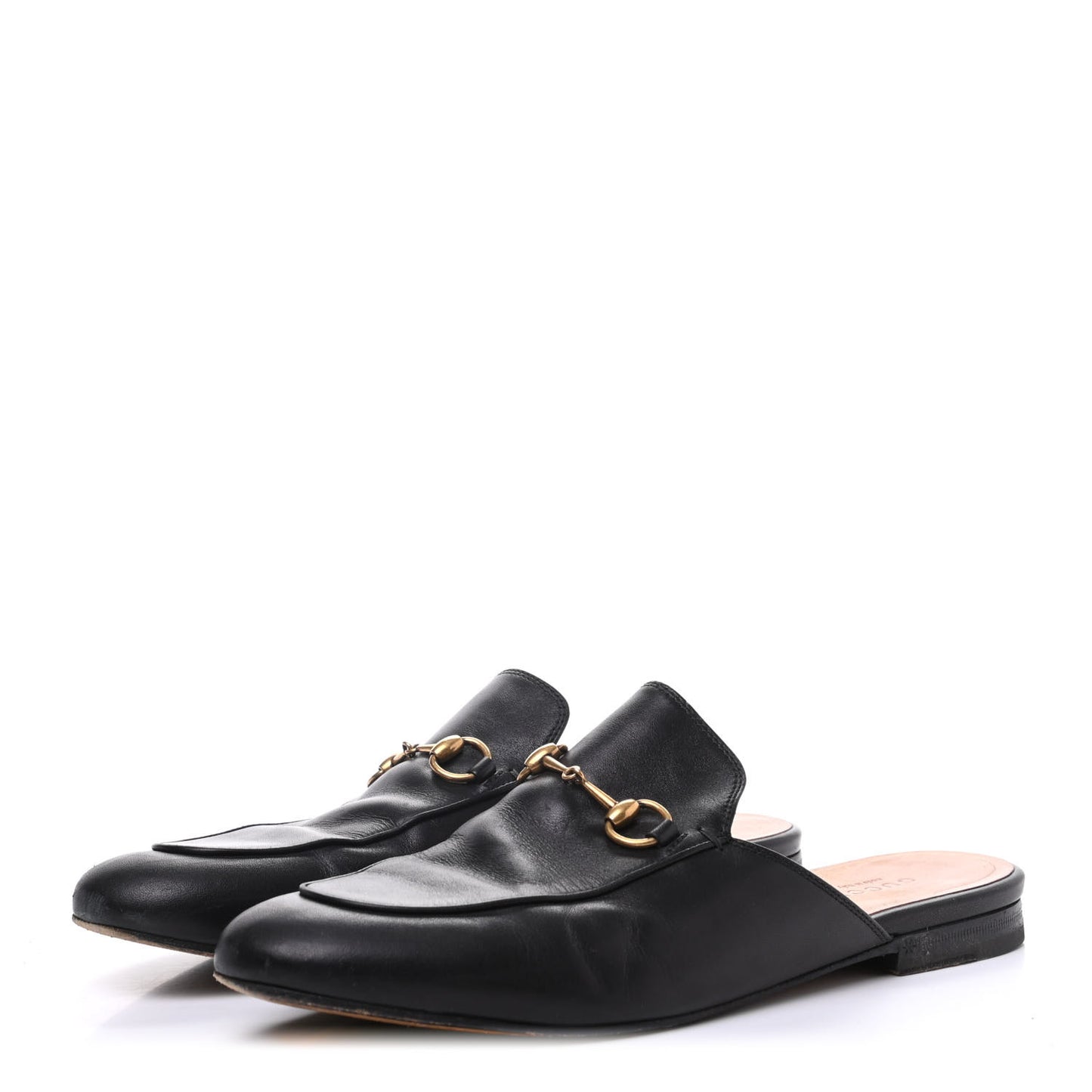 Calfskin Womens Princetown Slippers 39.5 Black
