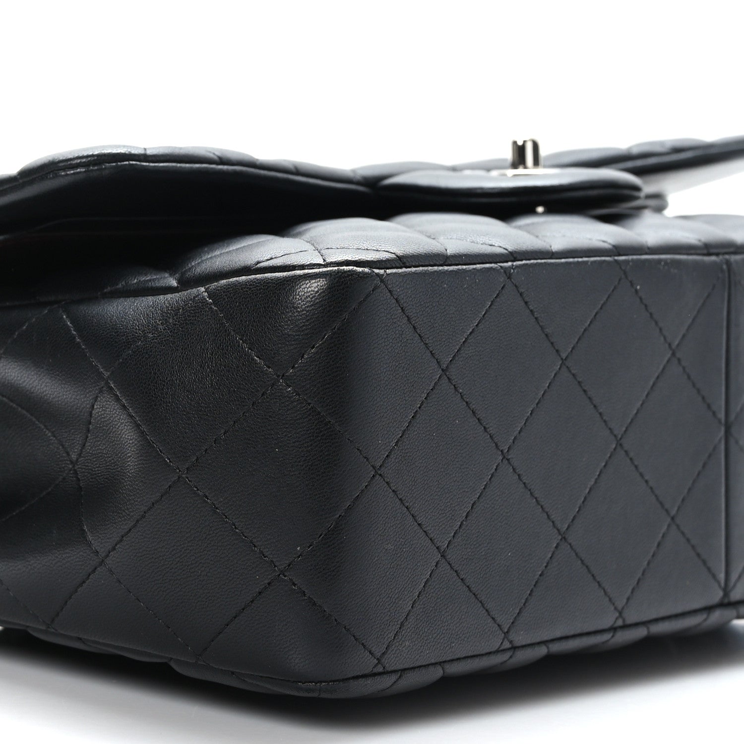 Chanel Lambskin Quilted Jumbo Double Flap Black 8 of 9
