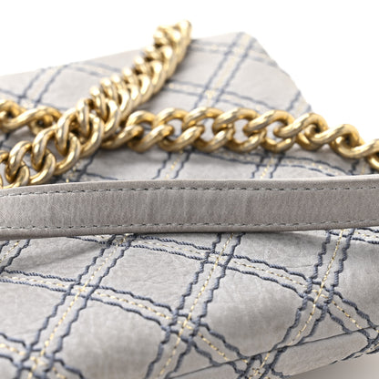 Chanel Iridescent Calfskin Triple Stitched Flap Grey 12 of 14