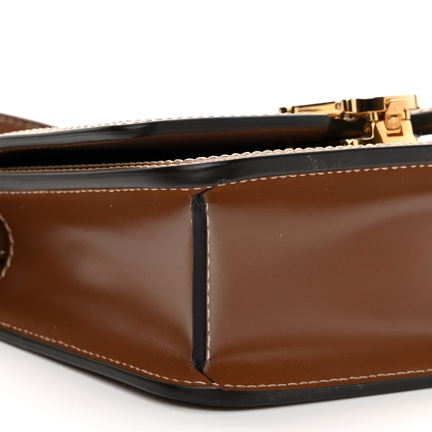 Canvas Calfskin Mini TB Bag Natural