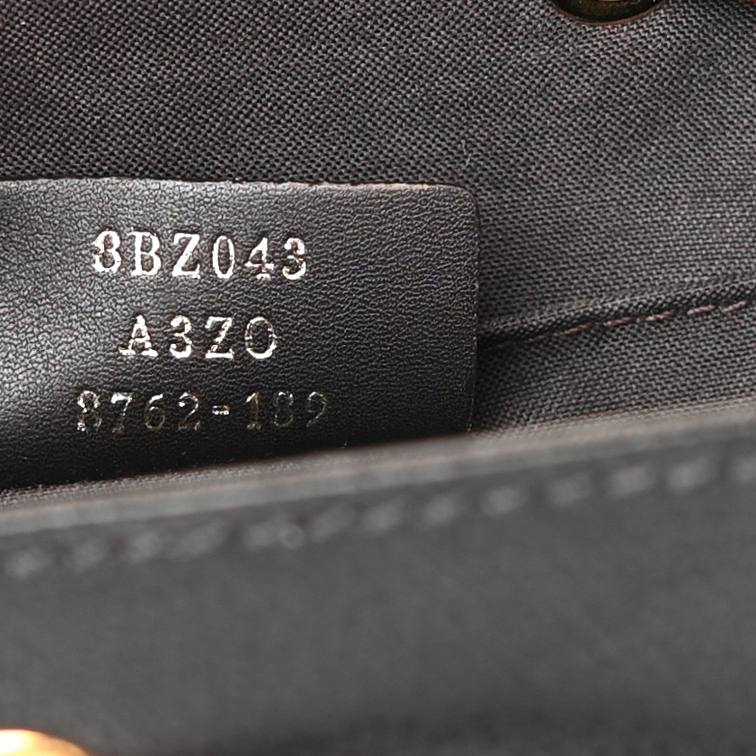 Fendi Vitello Cruise Bi-Color FF 1974 Embossed F is Fendi Drawstring Backpack Black Fragola Maya 7 of 12