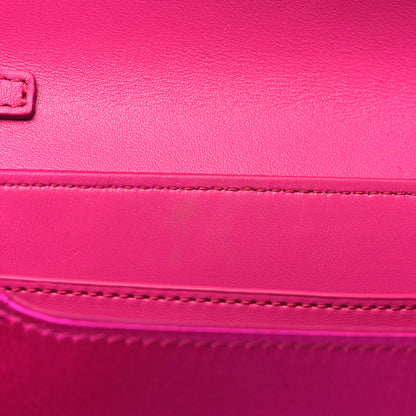 Versace Satin Crystal Embellished La Medusa Pouch On Chain Pink 10 of 10
