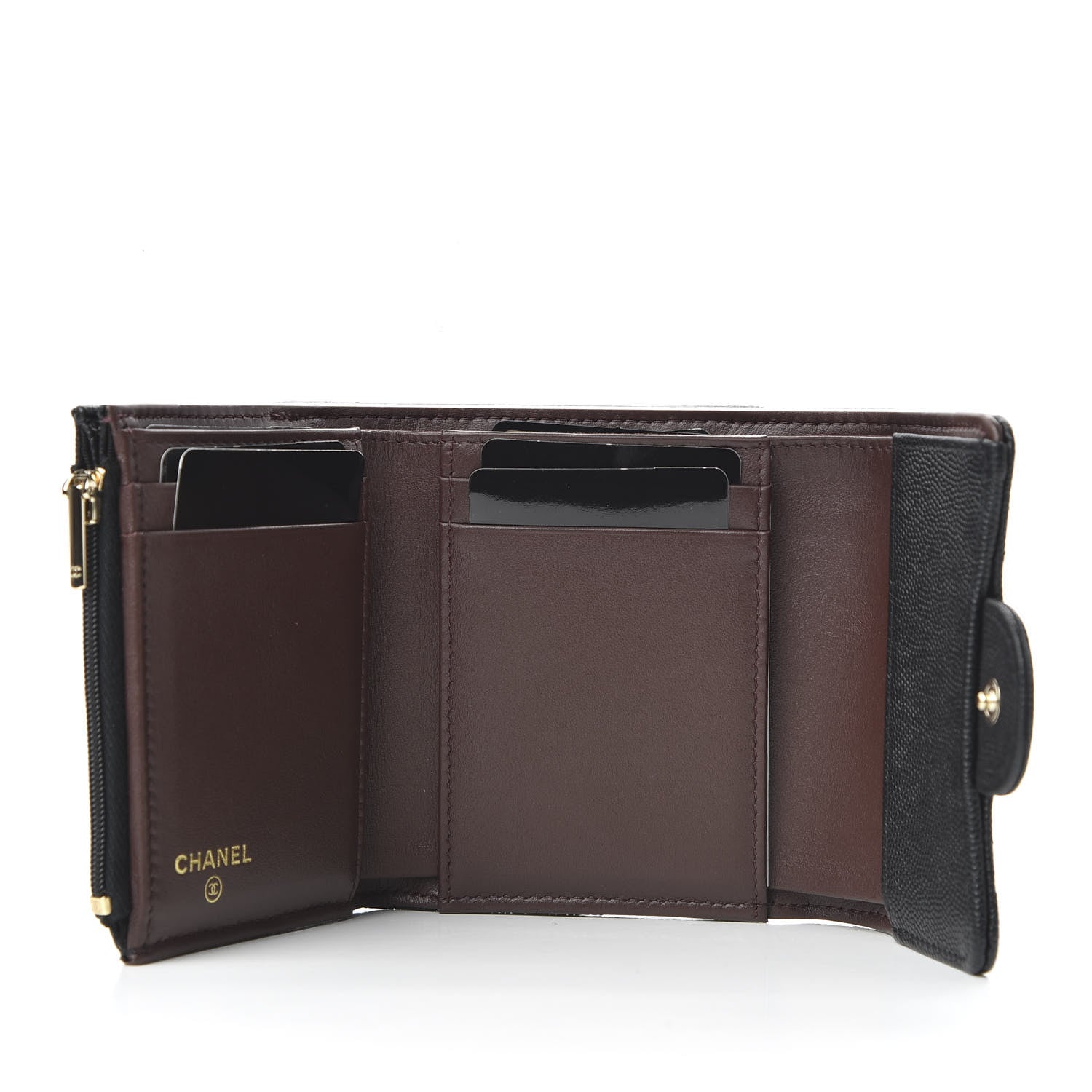 Chanel Caviar Quilted Compact Flap Wallet Black 5 of 11