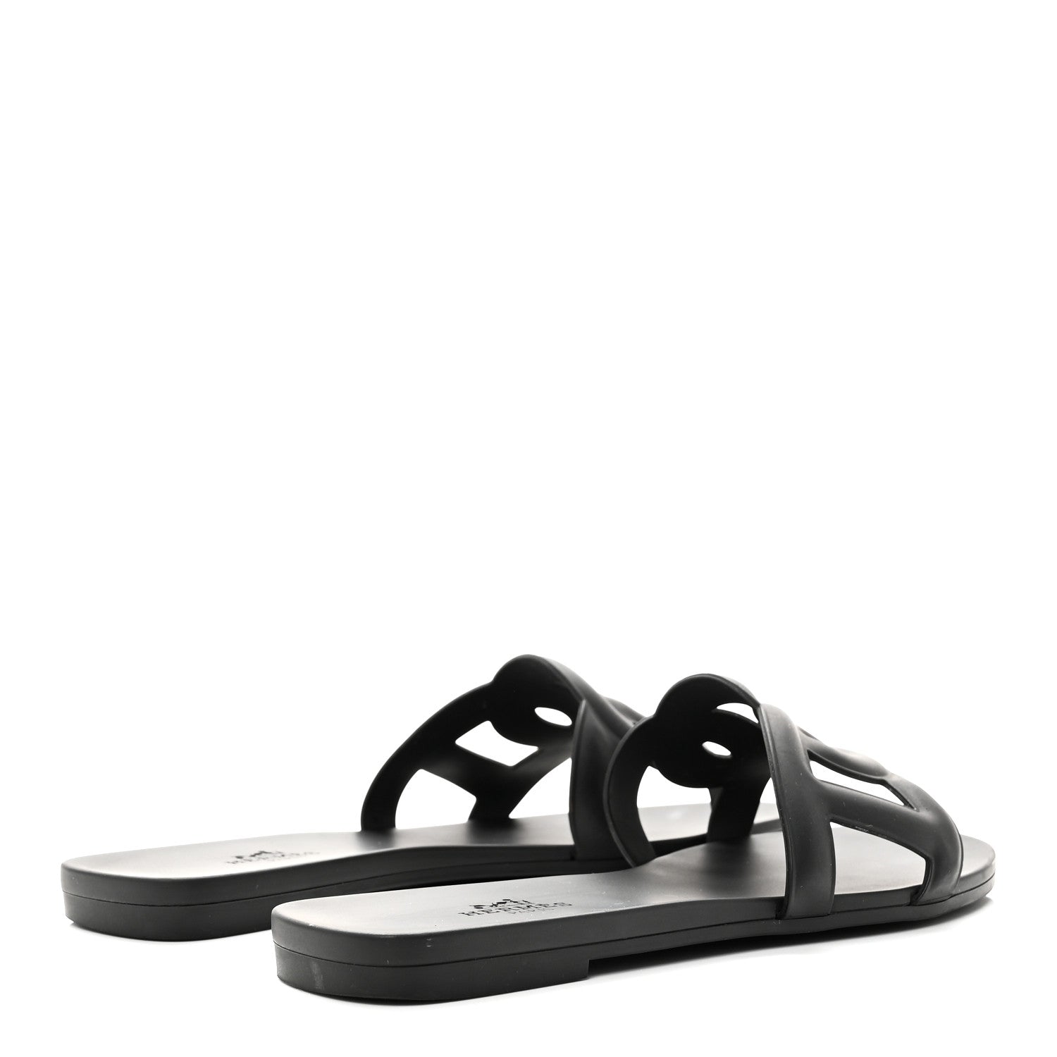 Hermes Rubber Aloha Sandals 35 Black 5 of 10