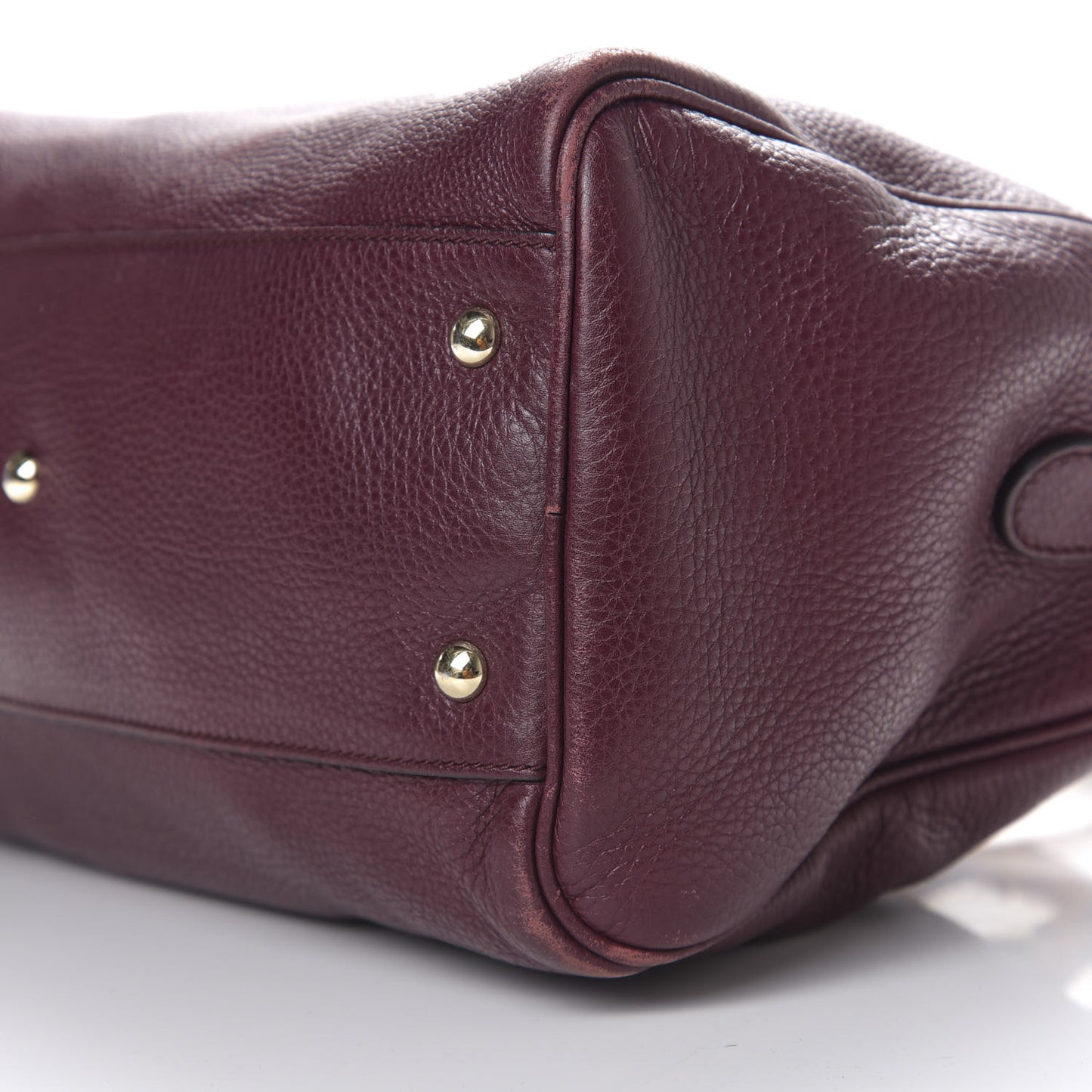Calfskin Bamboo Medium Shopper Boston Burgundy