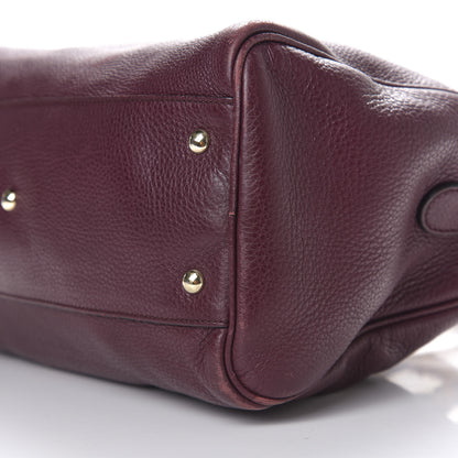 Gucci Calfskin Bamboo Medium Shopper Boston Burgundy 6 of 11