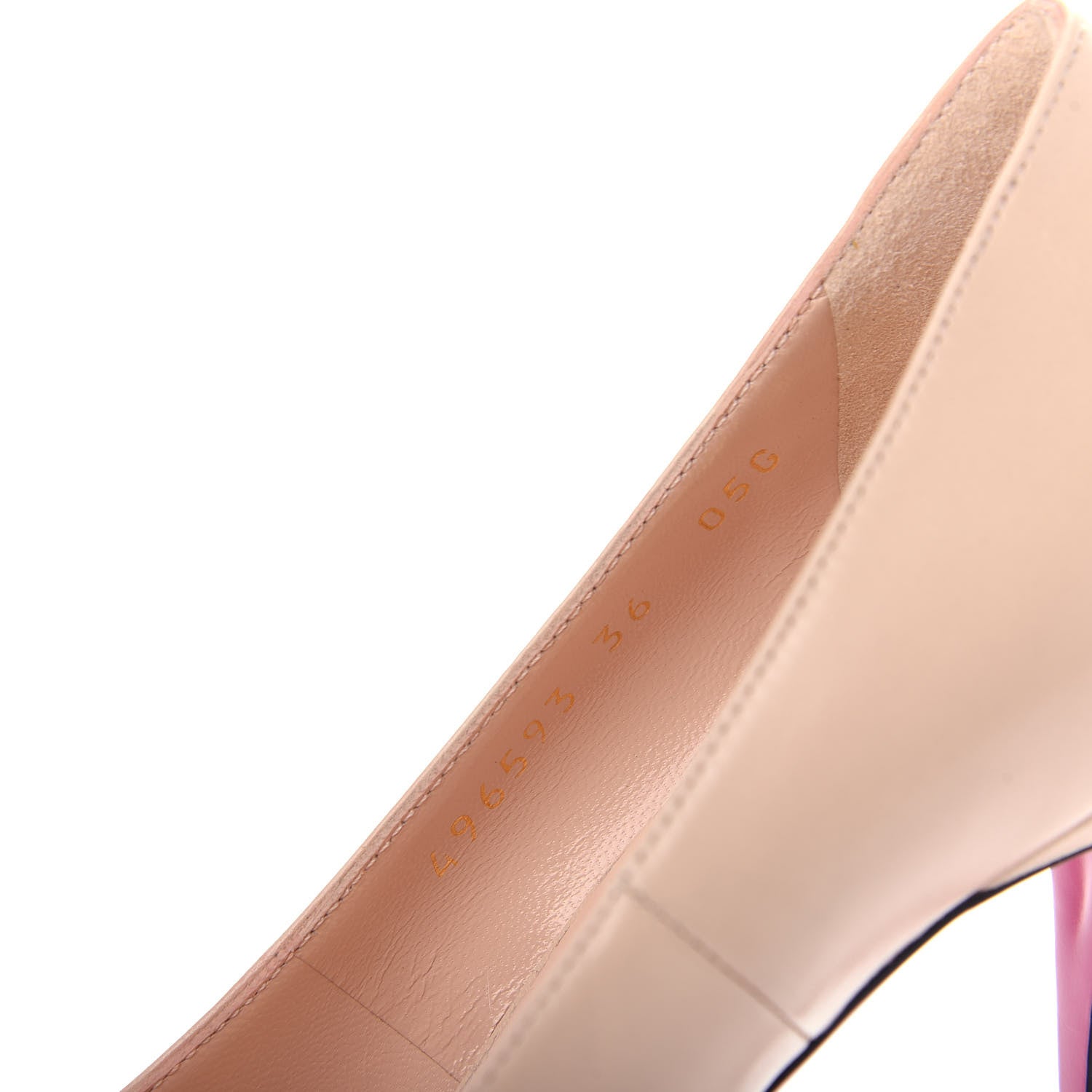 Gucci Nappa Removable Crystal Heart Pumps 36 Skin Rose 10 of 13