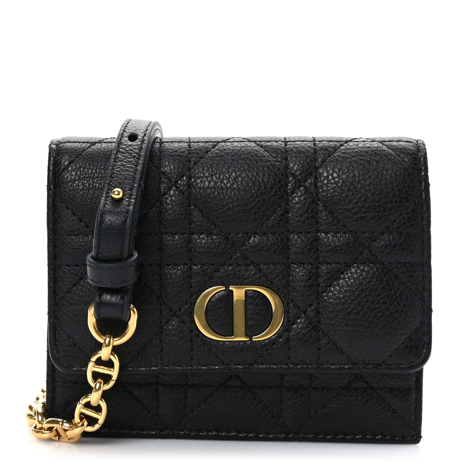 Christian Dior Calfskin Cannage Mini Caro Belt Pouch Black 1 of 9