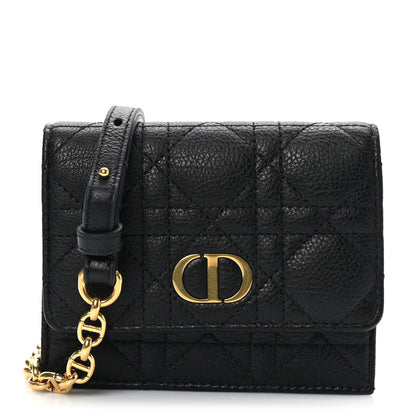 Christian Dior Calfskin Cannage Mini Caro Belt Pouch Black 1 of 9