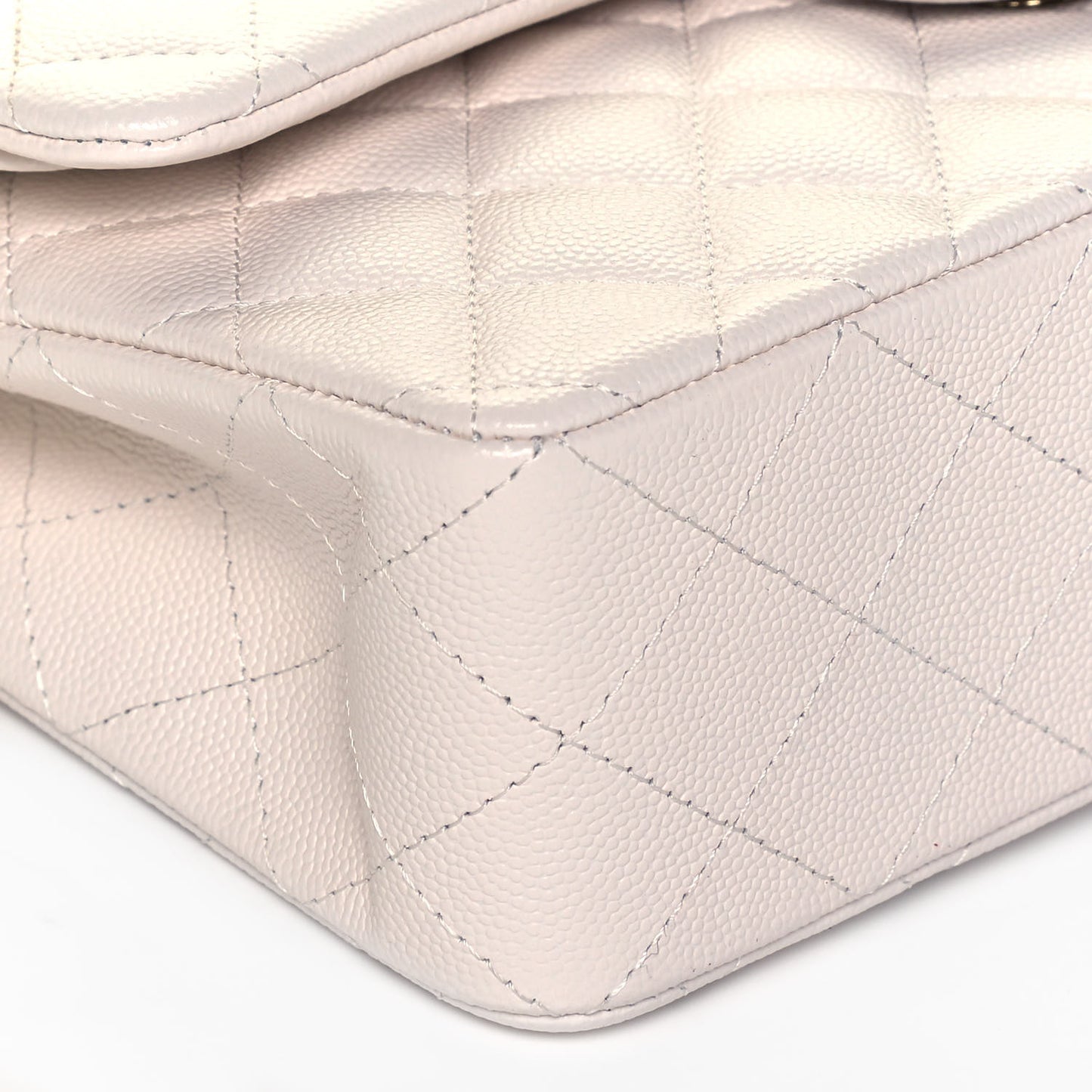 Caviar Quilted Small Double Flap White
