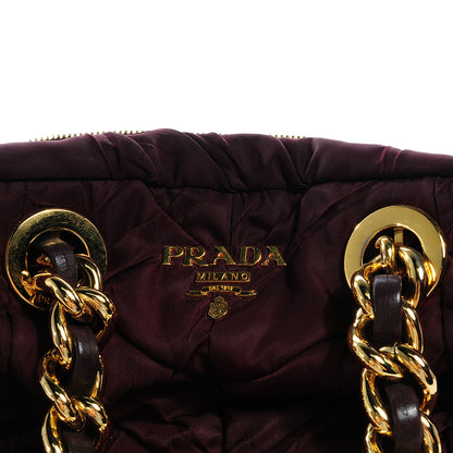 Prada Tessuto Nylon Chevron Catena Bag Prugna 6 of 9