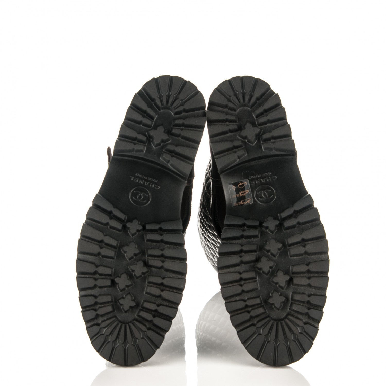 Chanel Calfskin Quilted Biker Boots 40 Dark Brown 5 of 6