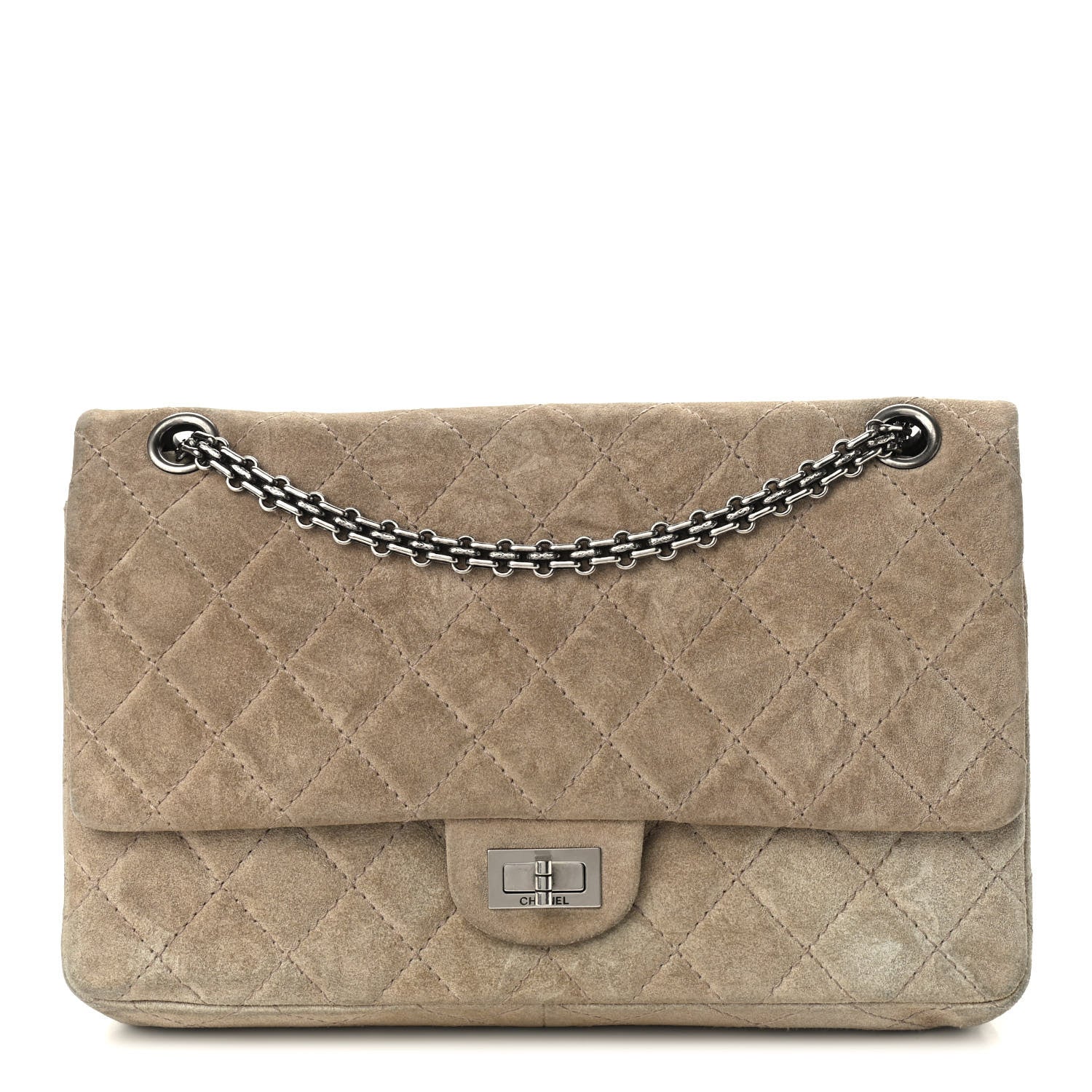 Chanel Suede Calfskin 2.55 Reissue 226 Flap Beige 1 of 14