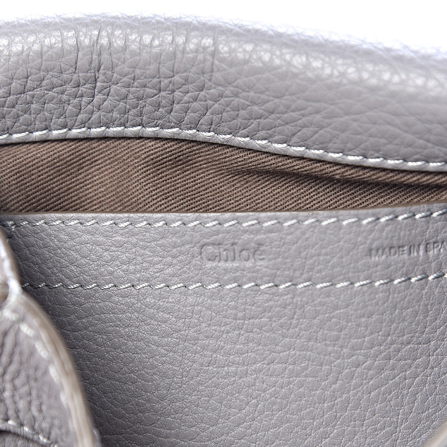 Chloe Calfskin Mini Marcie Round Crossbody Bag Cashmere Grey 6 of 10