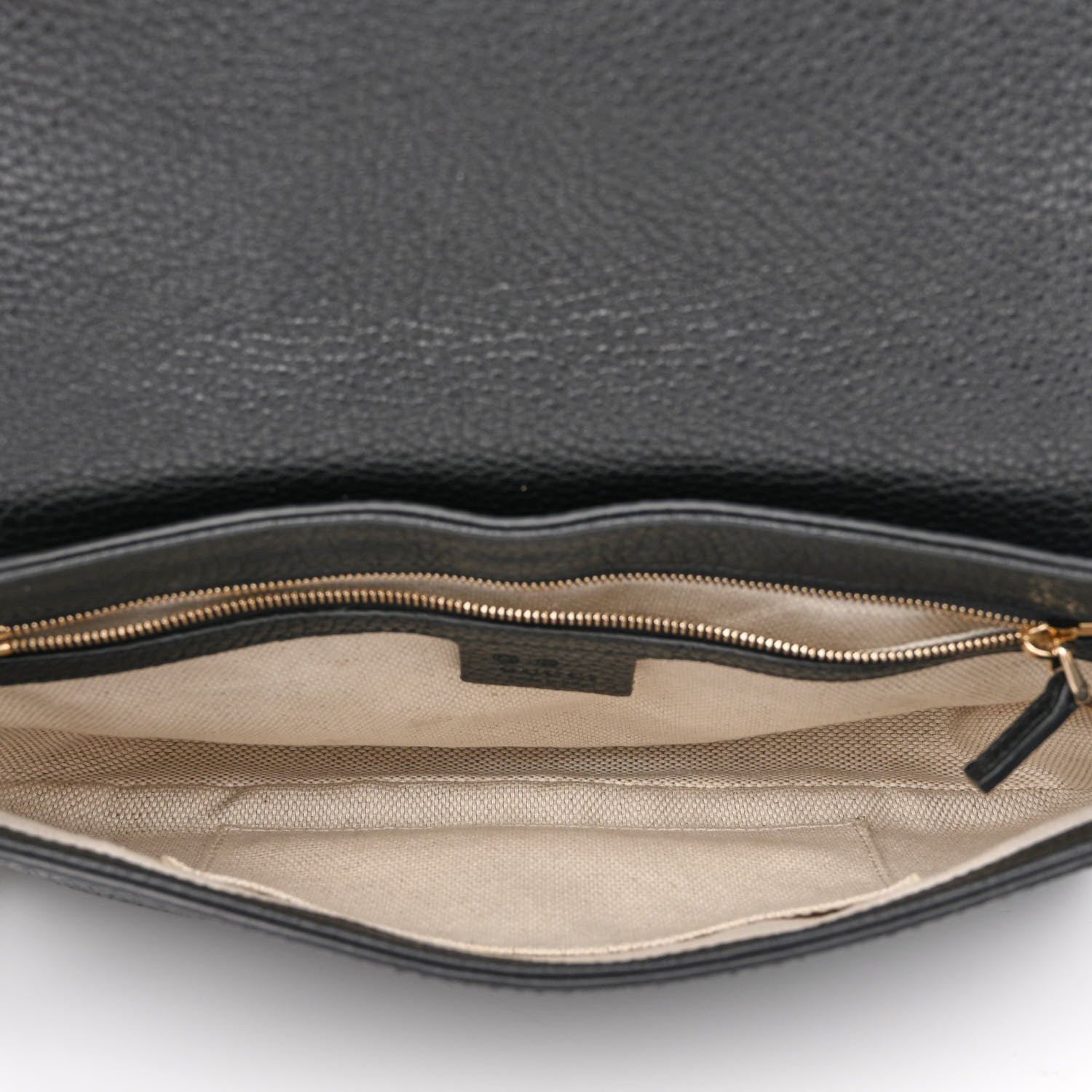 Gucci Pebbled Calfskin Medium Soho Flap Crossbody Black 5 of 10