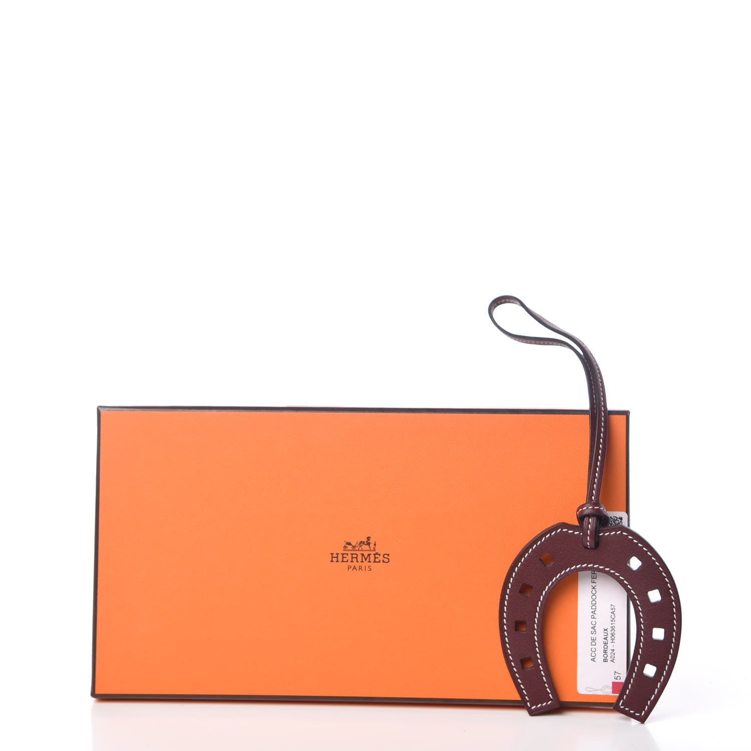 Hermes Swift Paddock Horseshoe Bag Charm Bordeaux 4 of 4