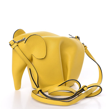 Loewe Calfskin Mini Elephant Crossbody Bag Yellow 3 of 9