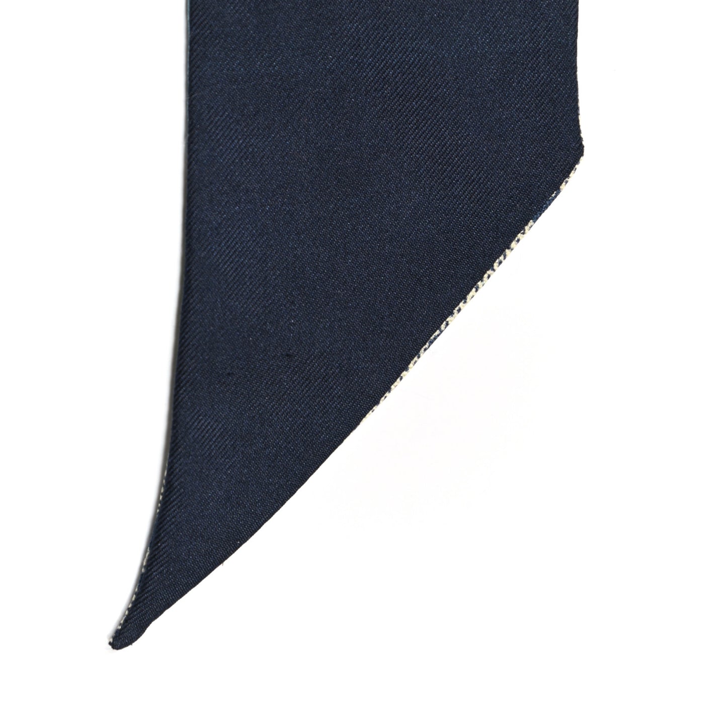 Silk Twill GG Monogram Bloomy GG Neck Bow Scarf Midnight Blue Sky Blue