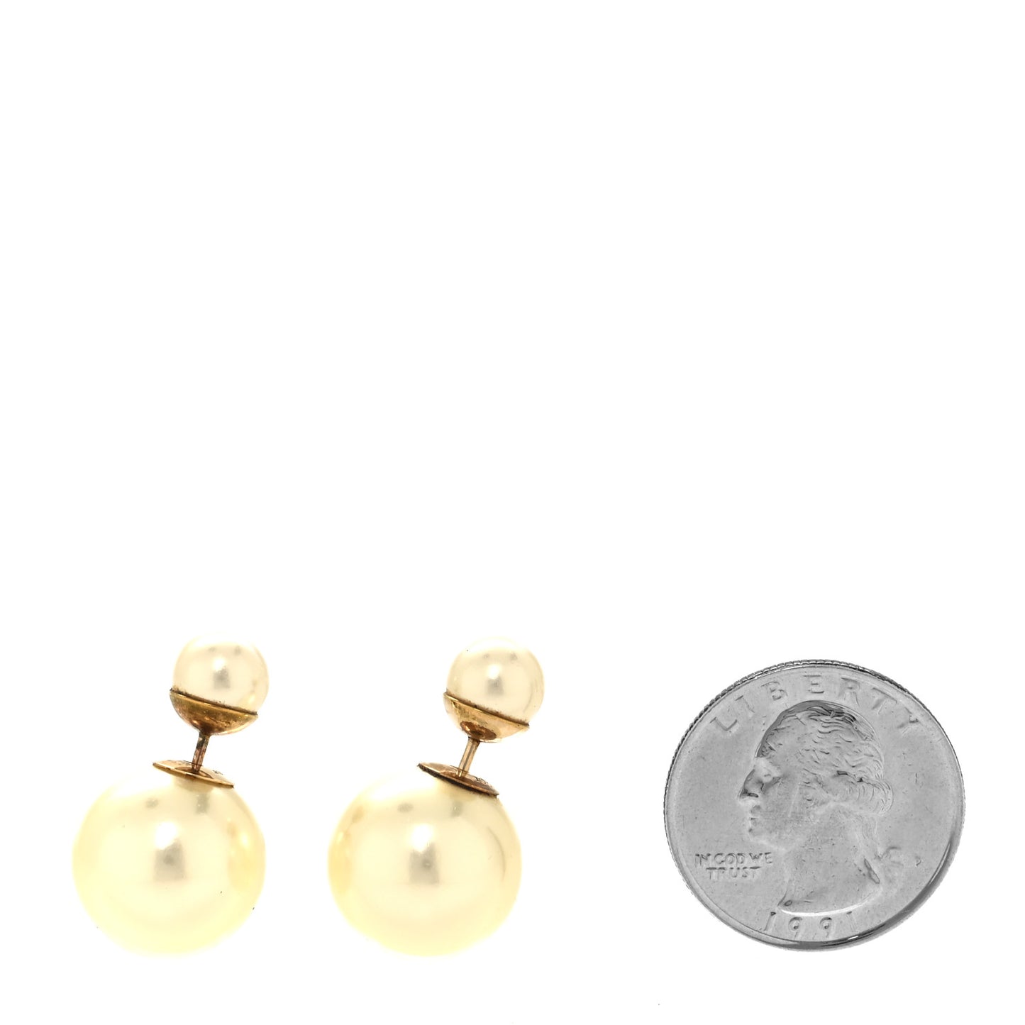 Pearl Mise En Dior Tribal Earrings Gold