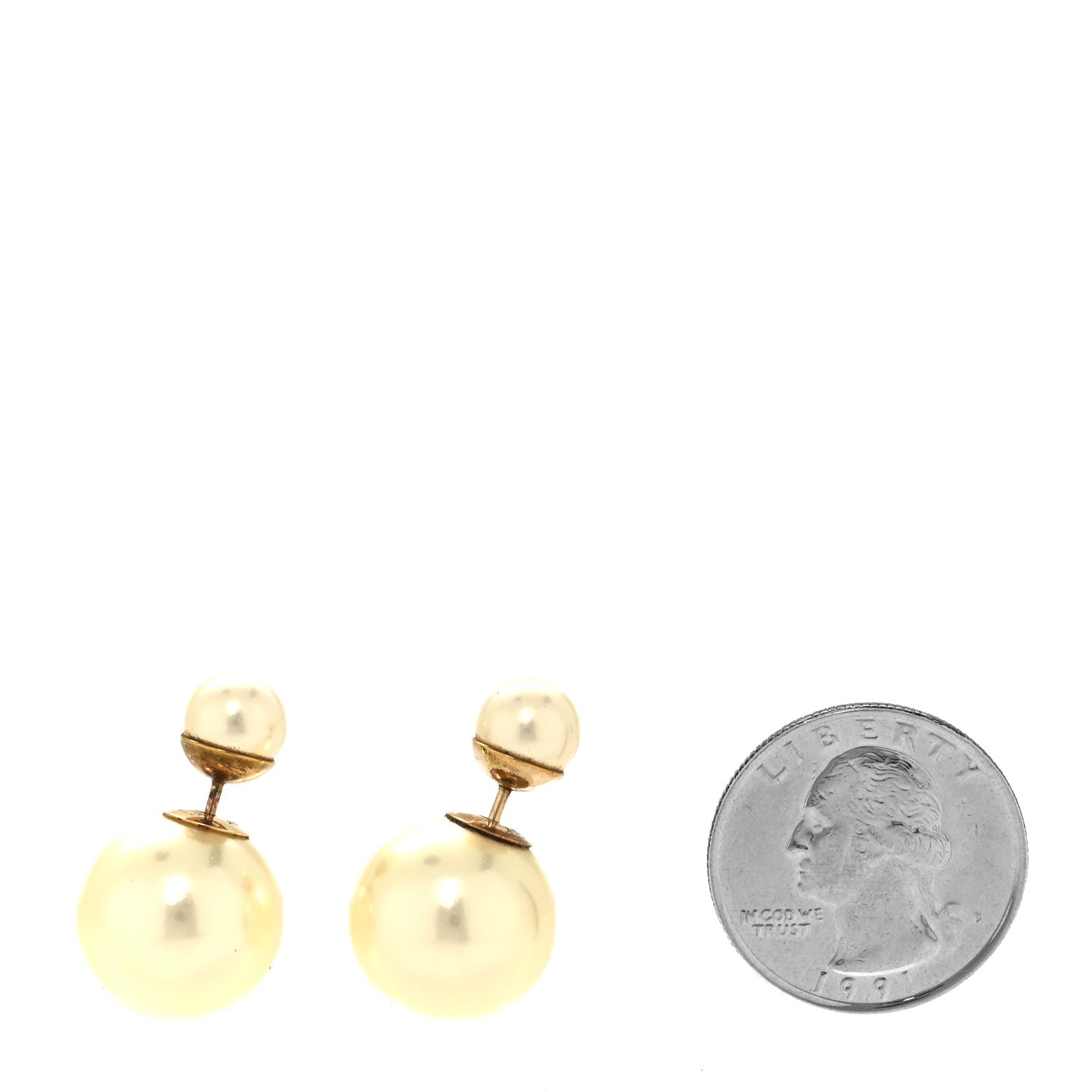 Christian Dior Pearl Mise En Dior Tribal Earrings Gold 2 of 5