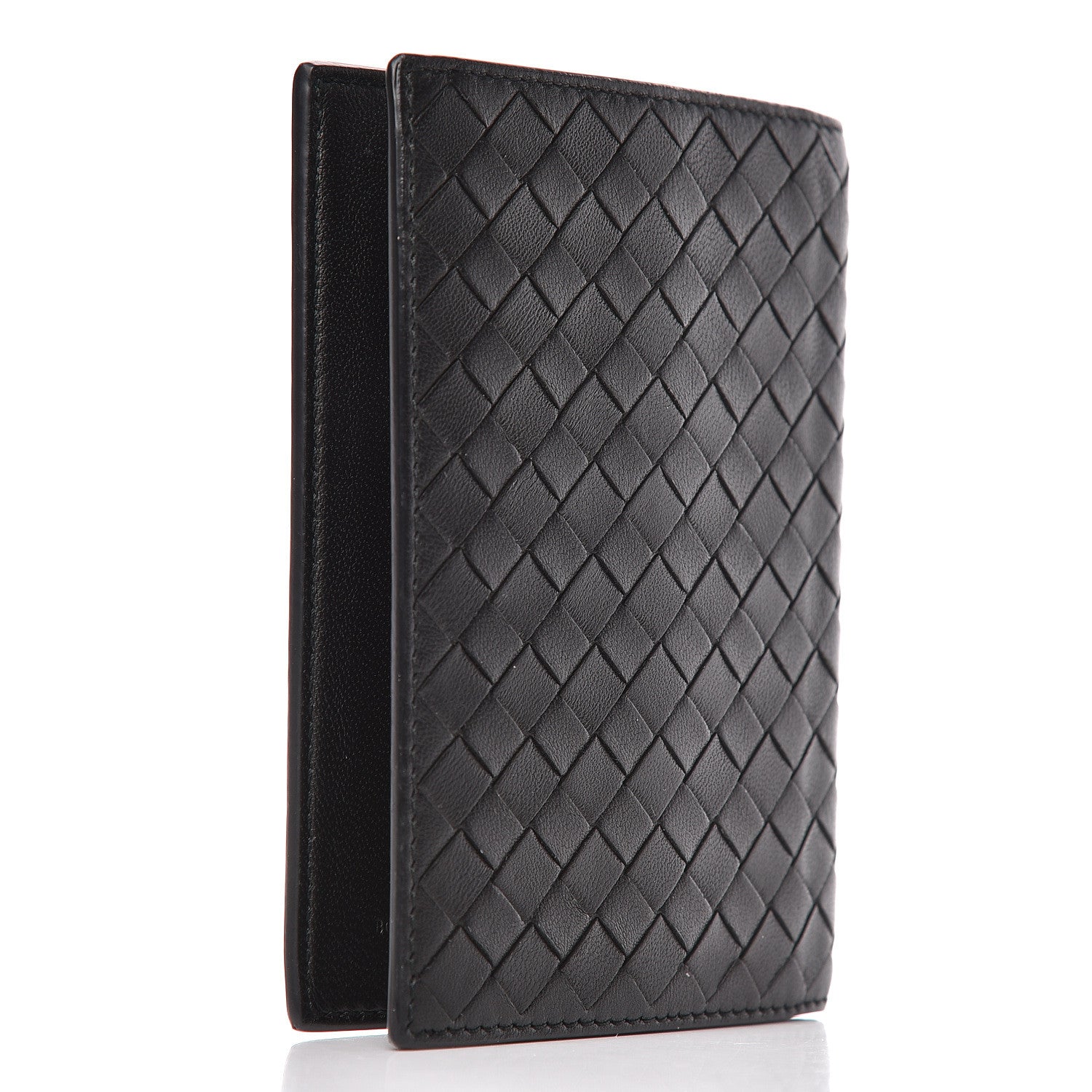 Bottega Veneta Nappa Intrecciato Passport Case Black 3 of 6