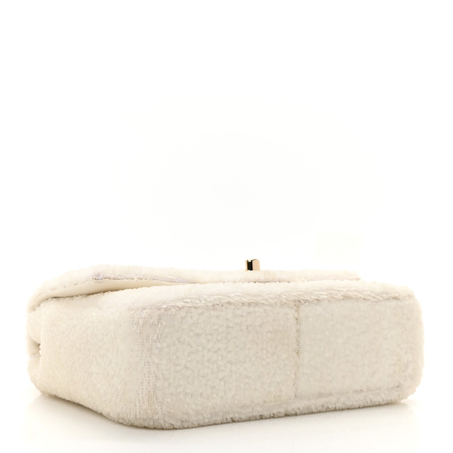 Sequin Mini Rectangular Flap White