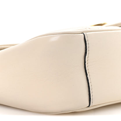 Gucci Calfskin Matelasse Small GG Marmont Shoulder Bag White 9 of 11