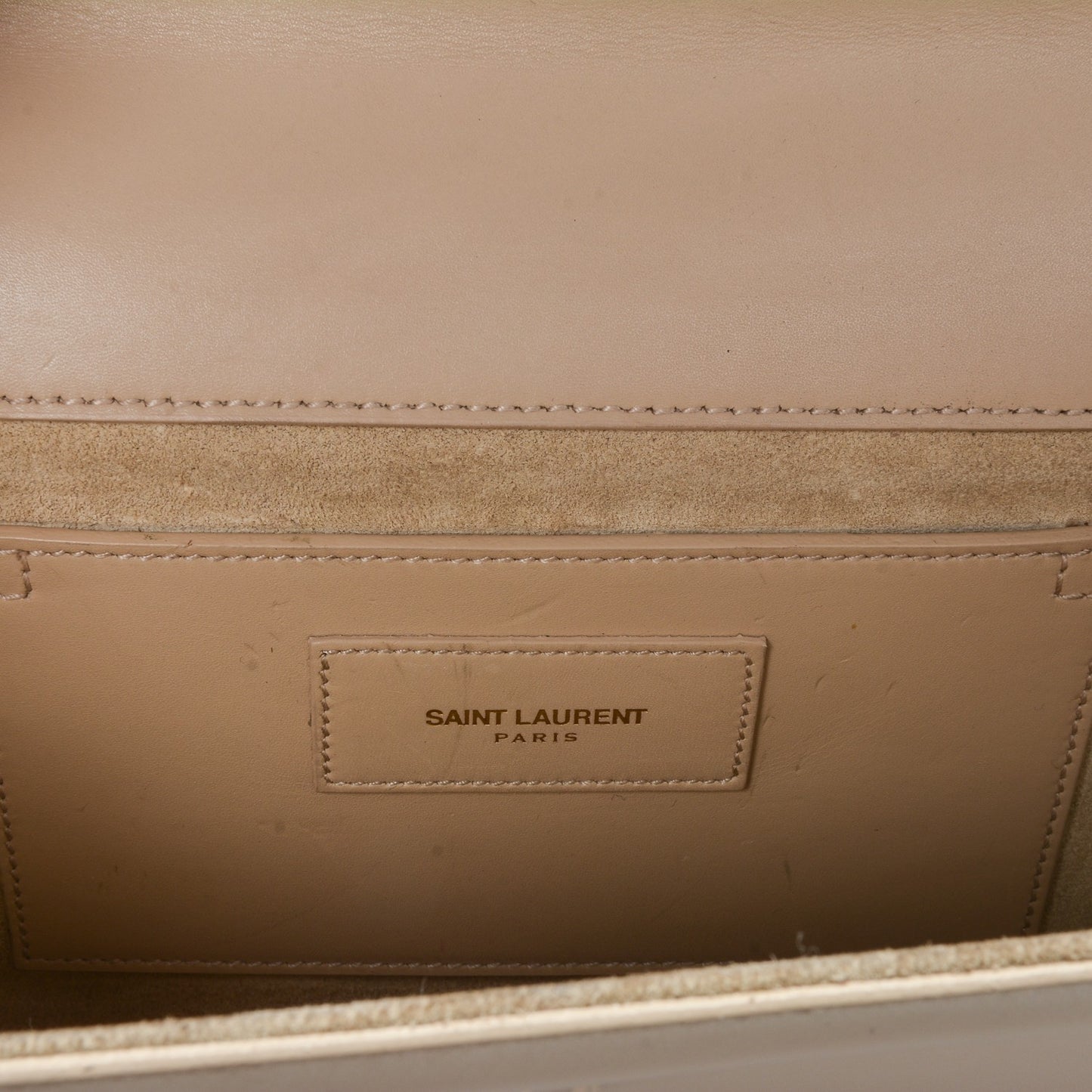 Calfskin Classic Monogram Clutch Nude