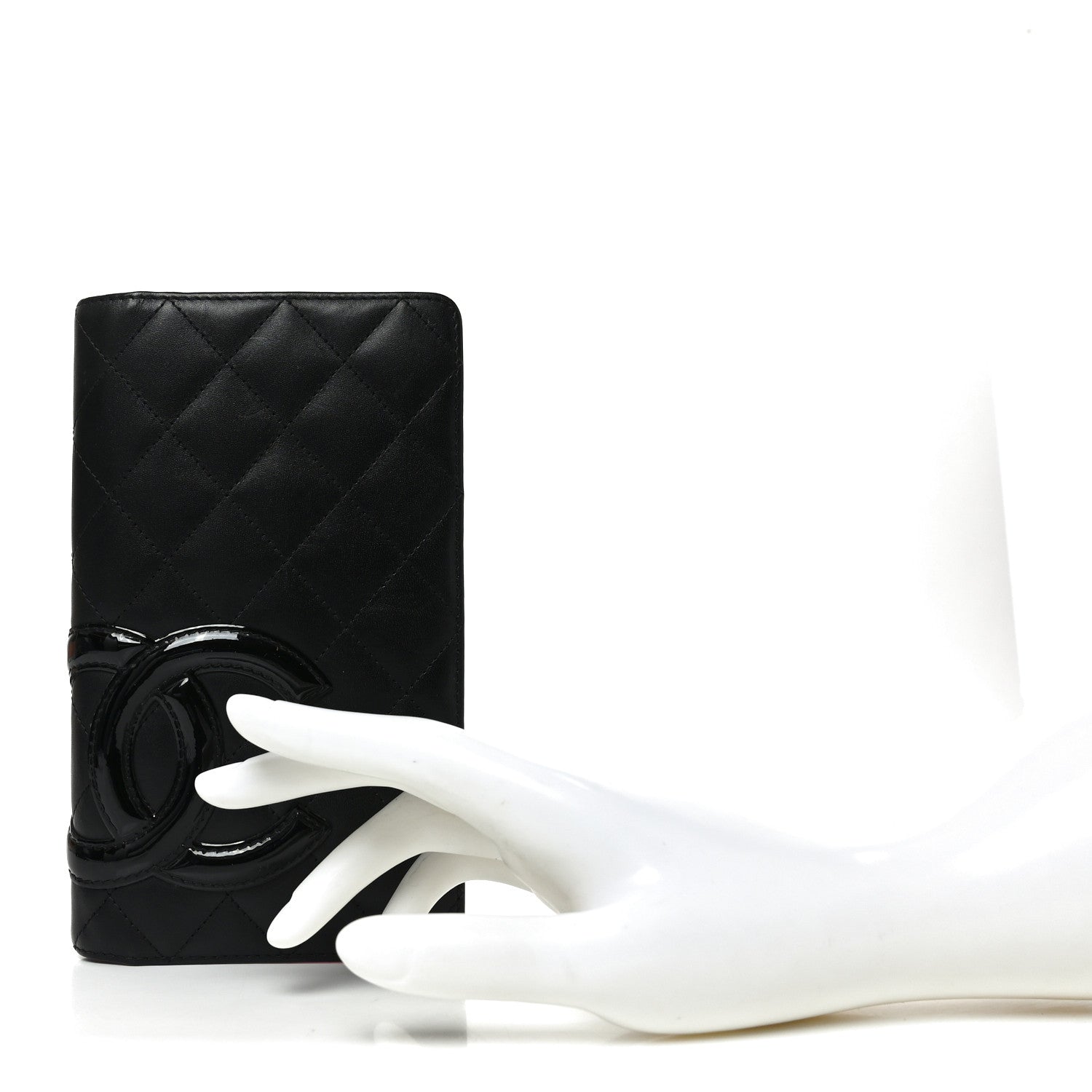Chanel Calfskin Quilted Cambon Yen Wallet Black 2 of 7