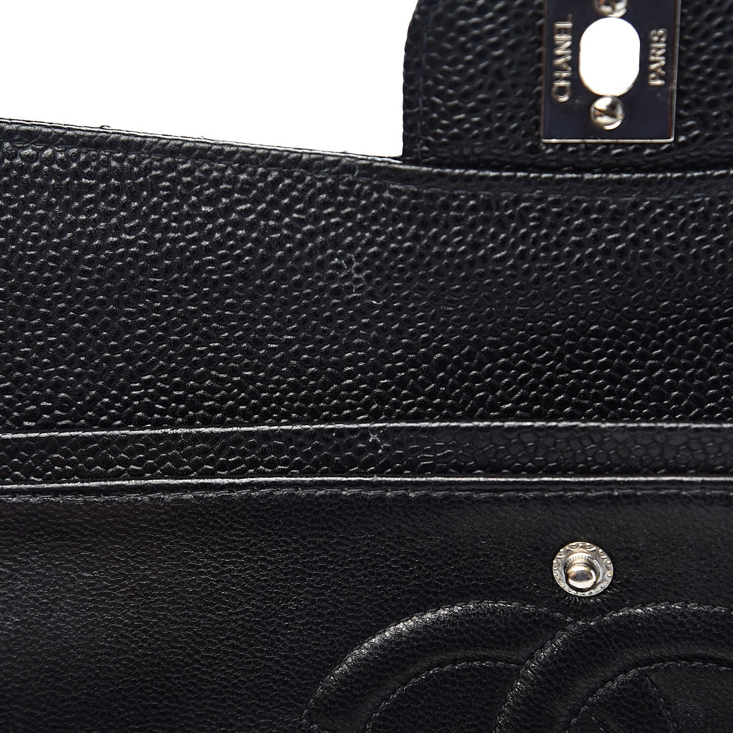 Chanel Caviar Quilted Medium Double Flap Black 10 of 16
