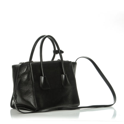Prada Glace Calf Twin Pocket Tote Nero Black 3 of 8