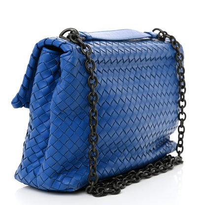 Bottega Veneta Nappa Intrecciato Large Olimpia Bag Blue 3 of 13