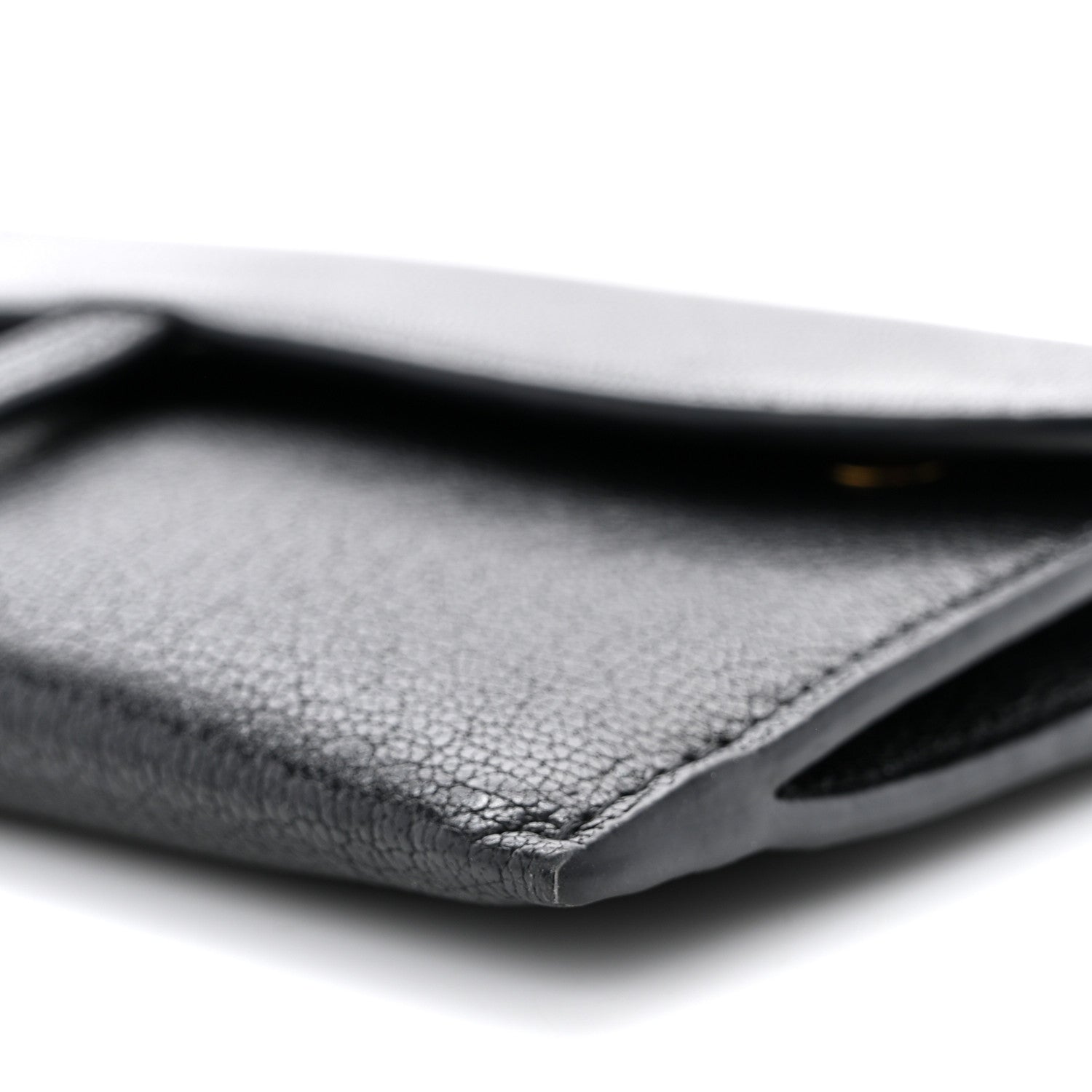 Christian Dior Goatskin Saddle Long Wallet With Chain Black 10 of 11