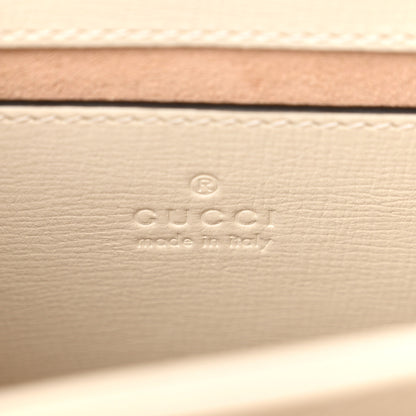 Gucci Glazed Textured Calfskin Mini Horsebit 1955 Top Handle Flap Bag Mystic White 6 of 13
