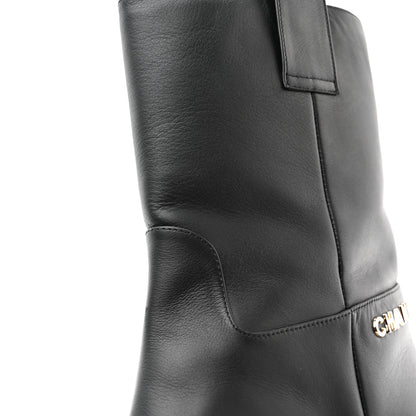 Chanel Calfskin CC Ankle Boots 40 Black 11 of 12